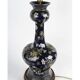 Pied de lampe de table en porcelaine émaillée, XIXème siècle, époque Napoléon III.