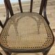 Set 2 chaises bistrots en bois courbé et cannage