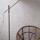Mid century 360 deg. swing and height adjustable brass floor lamp, 1950s