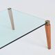 Table basse carrée Peter Ghyczy en laiton et verre, Pays-Bas, 1970