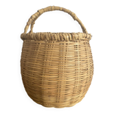 Panier bambou tressé vintage