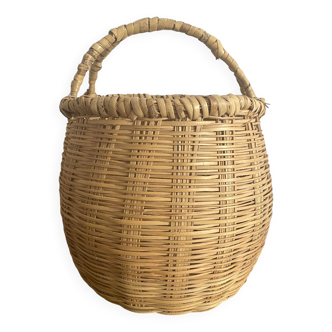 Vintage woven bamboo basket