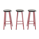 Ensemble de 3 tabourets de bar du milieu du siècle en rouge et noir, 1960-1970