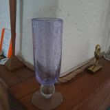 Vase en verre bullé
