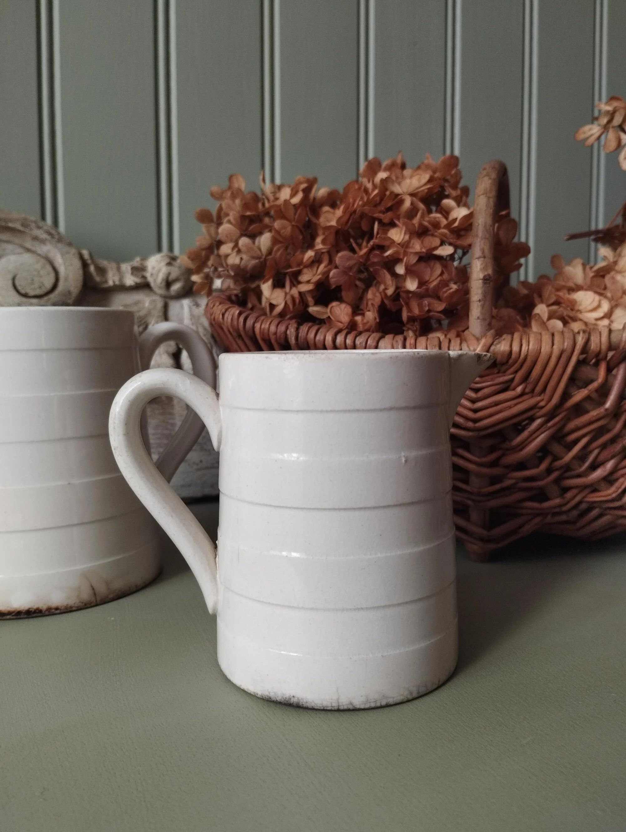 Pair of small milk jugs Utzschneider & Sarreguemines