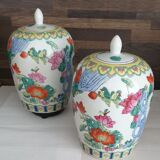 Old ginger pot chinese potiche in ceramic h.25cm