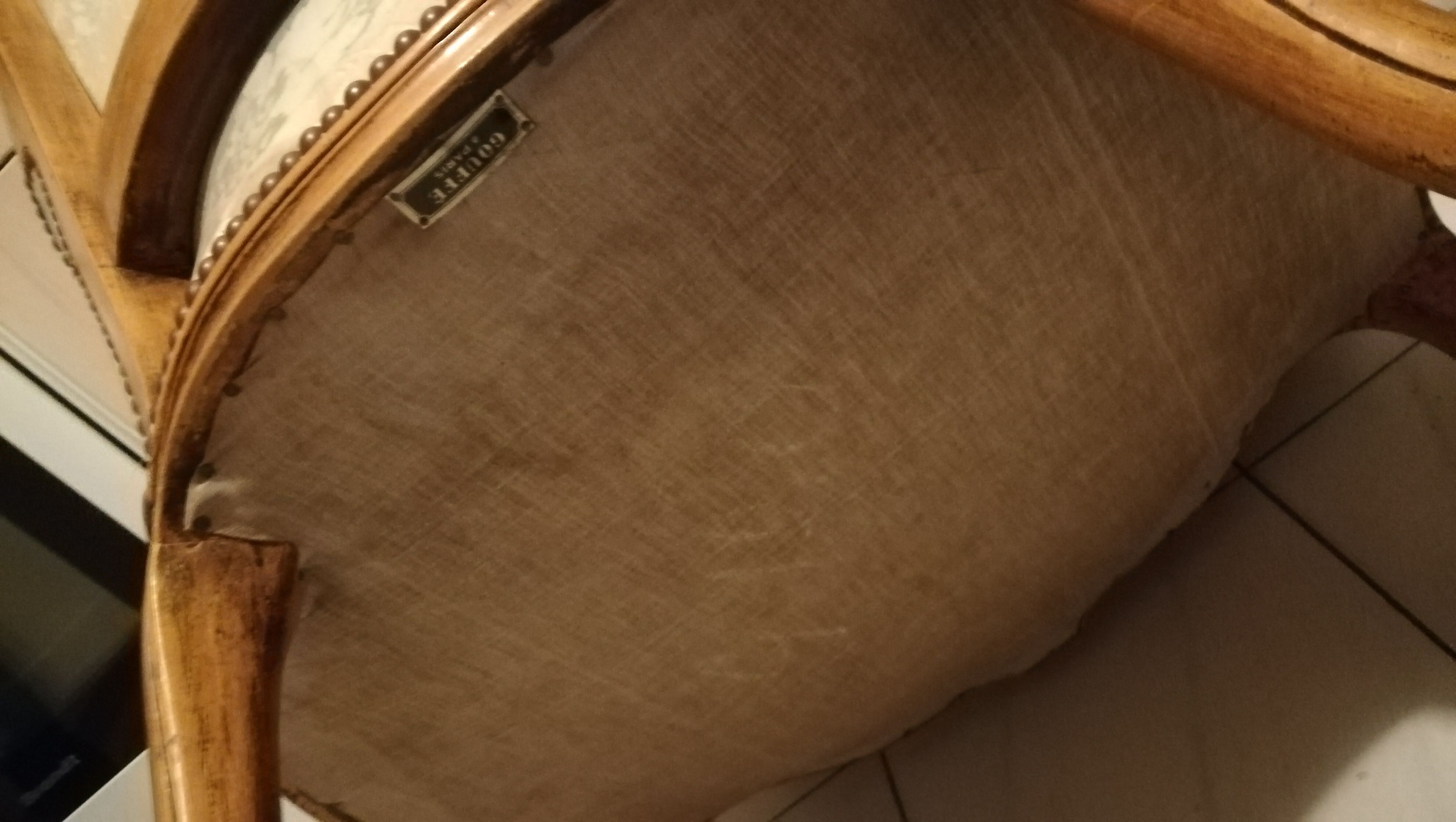 Louis XV style armchairs pair