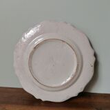 Vintage ceramic plate hand painted flower pattern