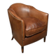 Fauteuil club solange en cuir de mouton