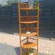 Vintage corner shelf in rattan – 1970s – Exceptional condition