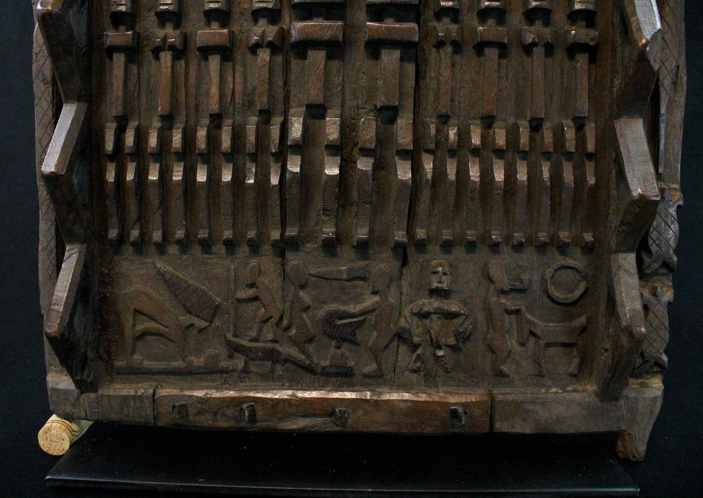 African Art Wall Decoration - Dogon Attic Door - Mali