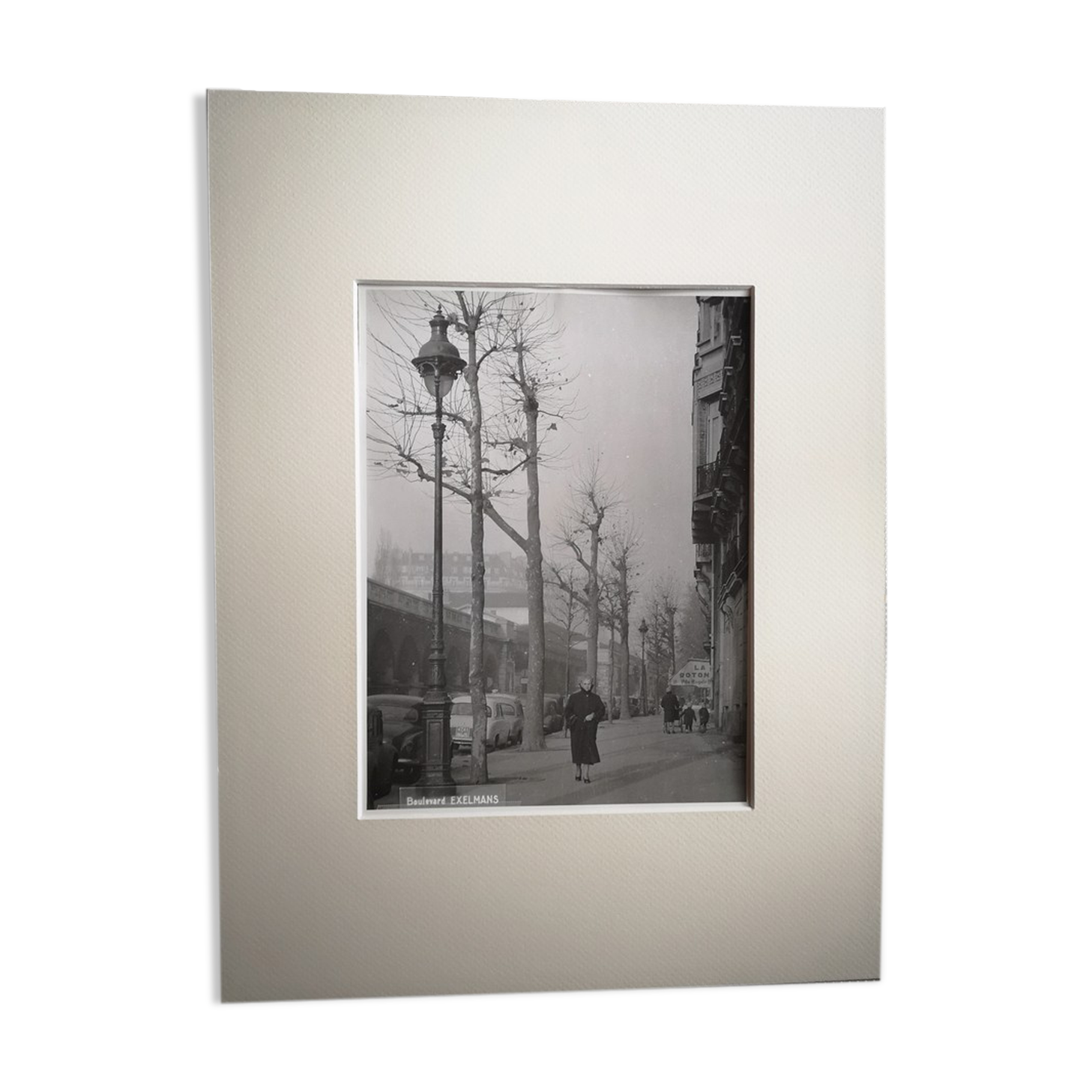 Photograph 18x24cm - Old black and white silver print - Boulevard Exelmans - 1950s-60s