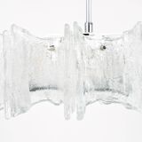 Frosted glass star chandelier J.T. Kalmar Vienna, Austria, 1960s