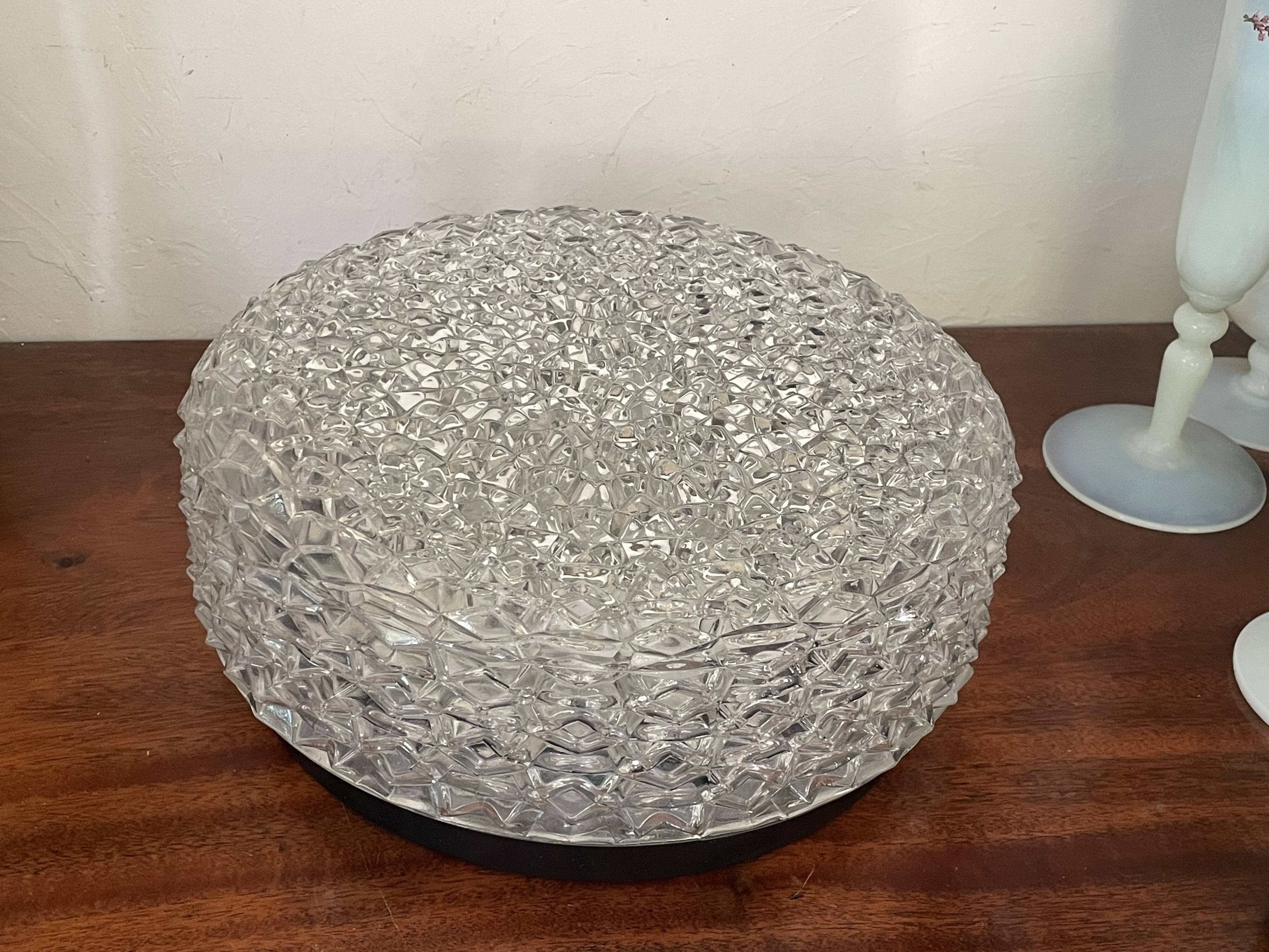 RZB glass globe ceiling light 29cm Vintage
