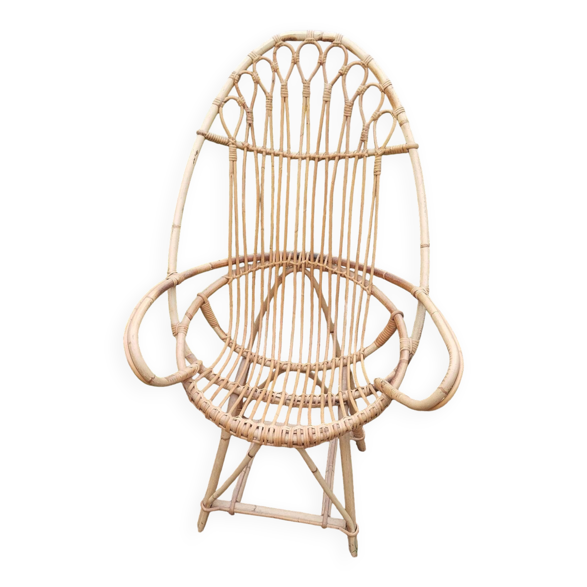 1950s rattan egg chair
