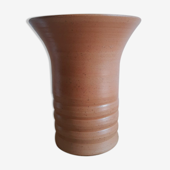 Vase en grès de Bonny France fait main vintage