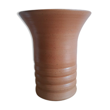 Vase en grès de Bonny France fait main vintage
