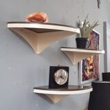 Three vintage corner shelves 70s