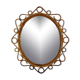 Rare oval bamboo mirror circa 1960