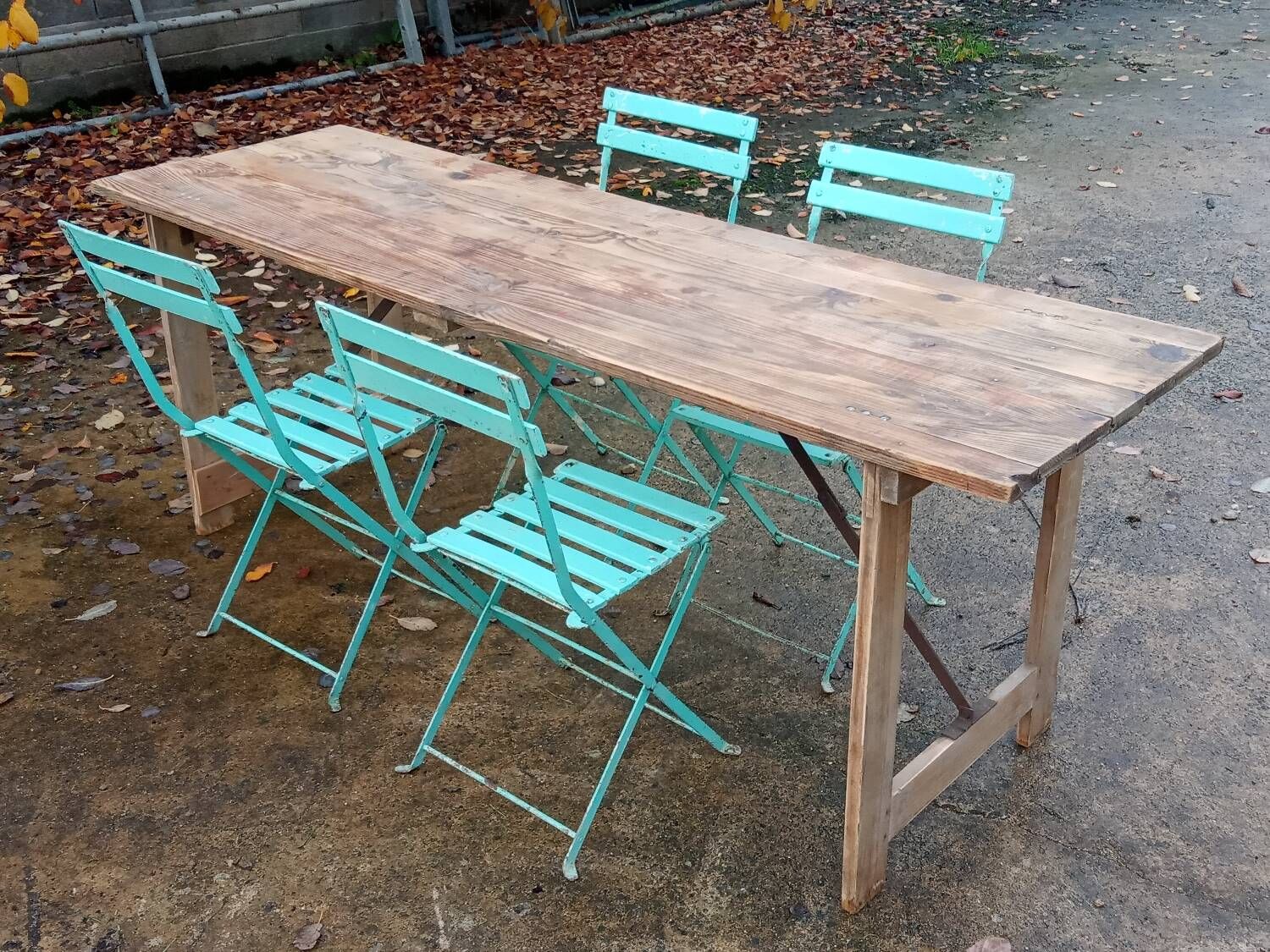 Table de ferme pliante