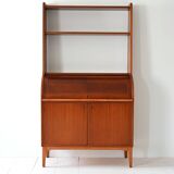 Scandinavian bookcase with writing desk