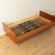 Functional folding bed from the 1960s, teak veneer