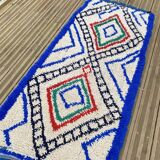 Azilal wool and handmade cotton berbere rug 100x210 cm