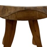 Vintage wooden side table  natural design small table