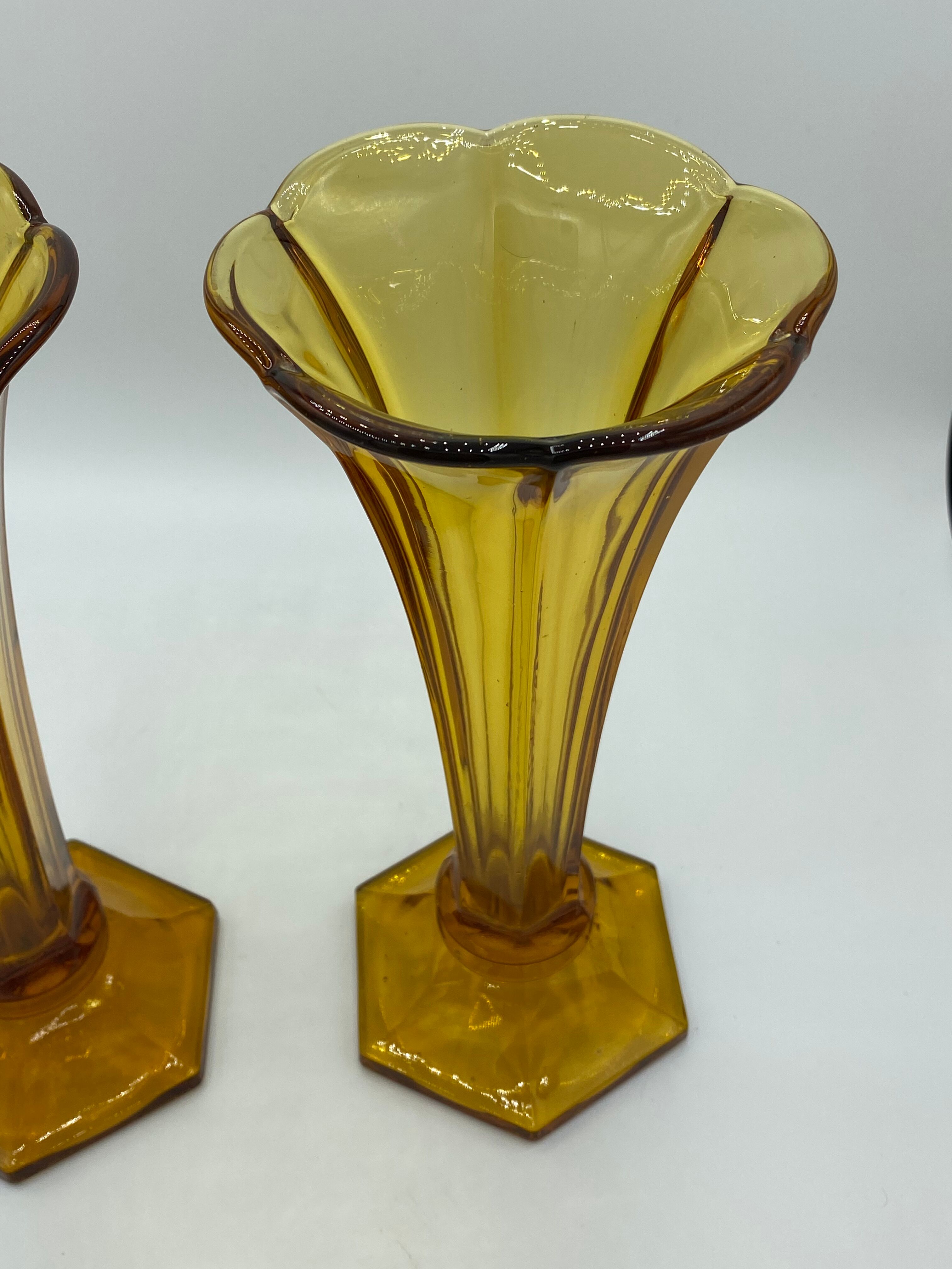 Pair of Val Saint Lambert vases