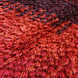 Tapis en laine à poils noués abstrait suédois, 78x130cm