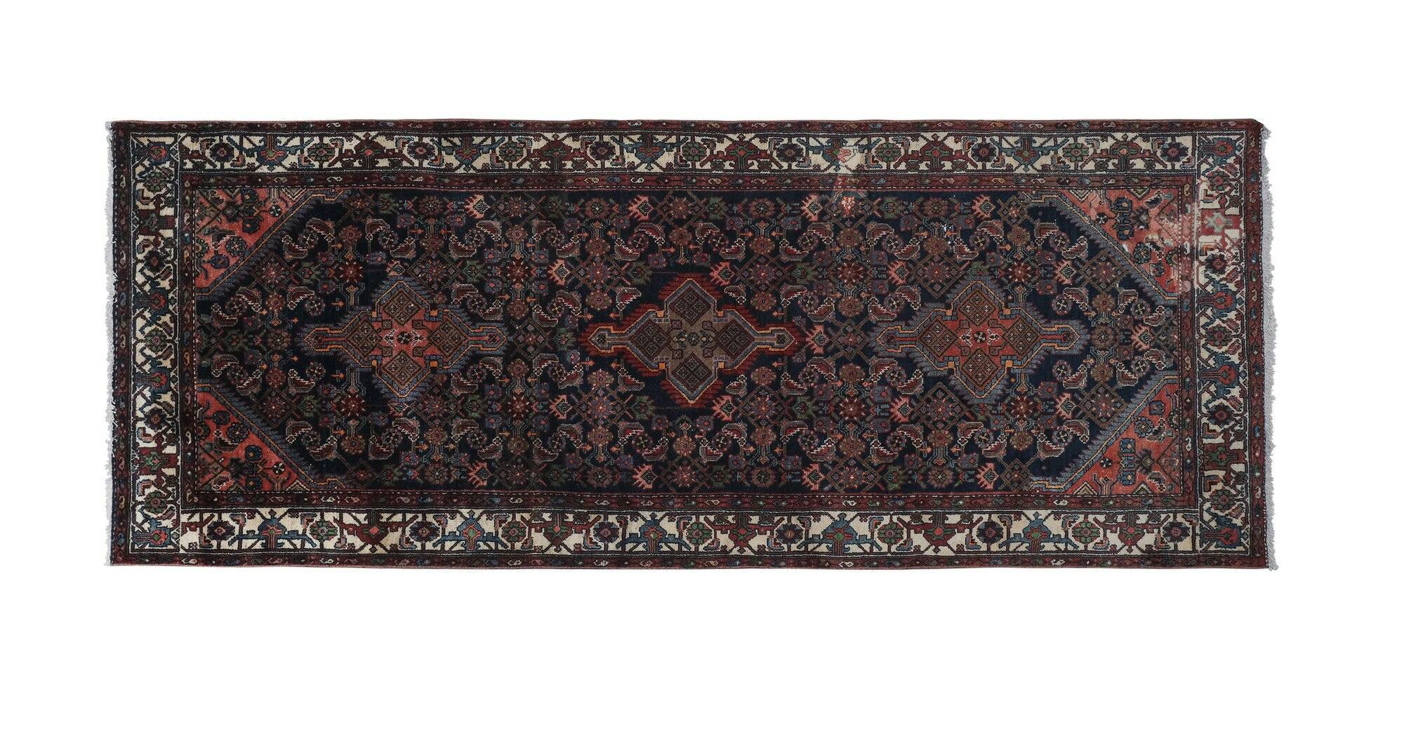 Vintage Turkish hallway rug 121x317 cm