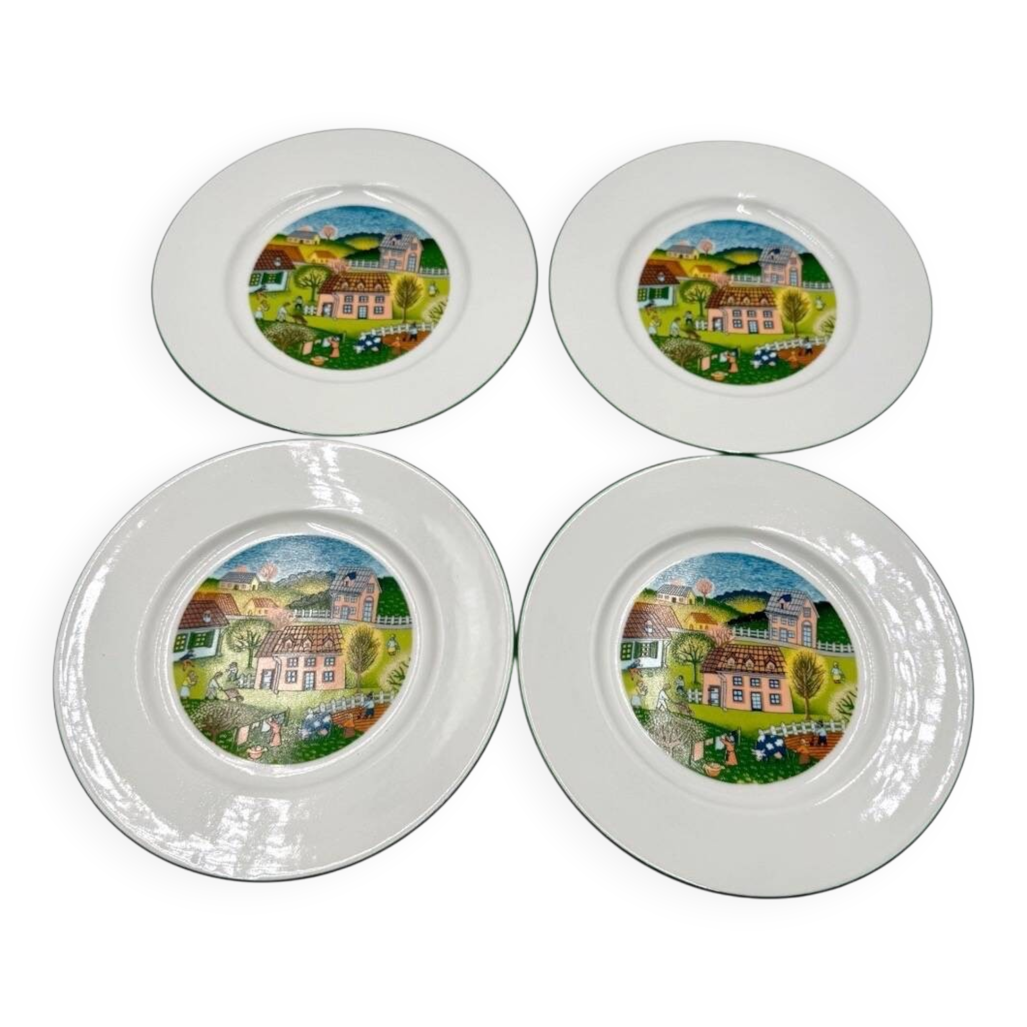 Mirabell Italy naive decorated dessert plates