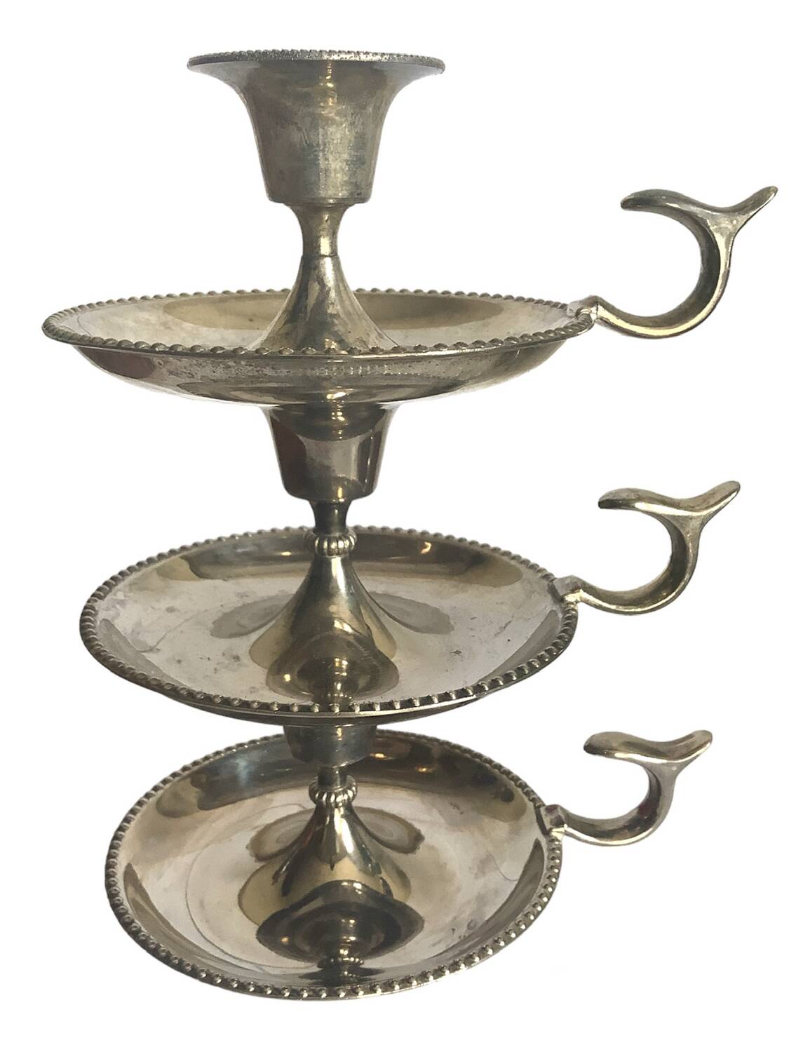 Silver cellar rat candle holders