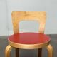 Vintage Red Children's Chair in Linoleum N65 by Alvar Aalto for Artek, Finland, 1970s
