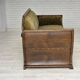 1950s, Danish 3-seater sofa, green furniture velour, oak wood.