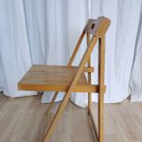 Vintage Trieste Folding Wooden Chair by Aldo Jacober, 1970s