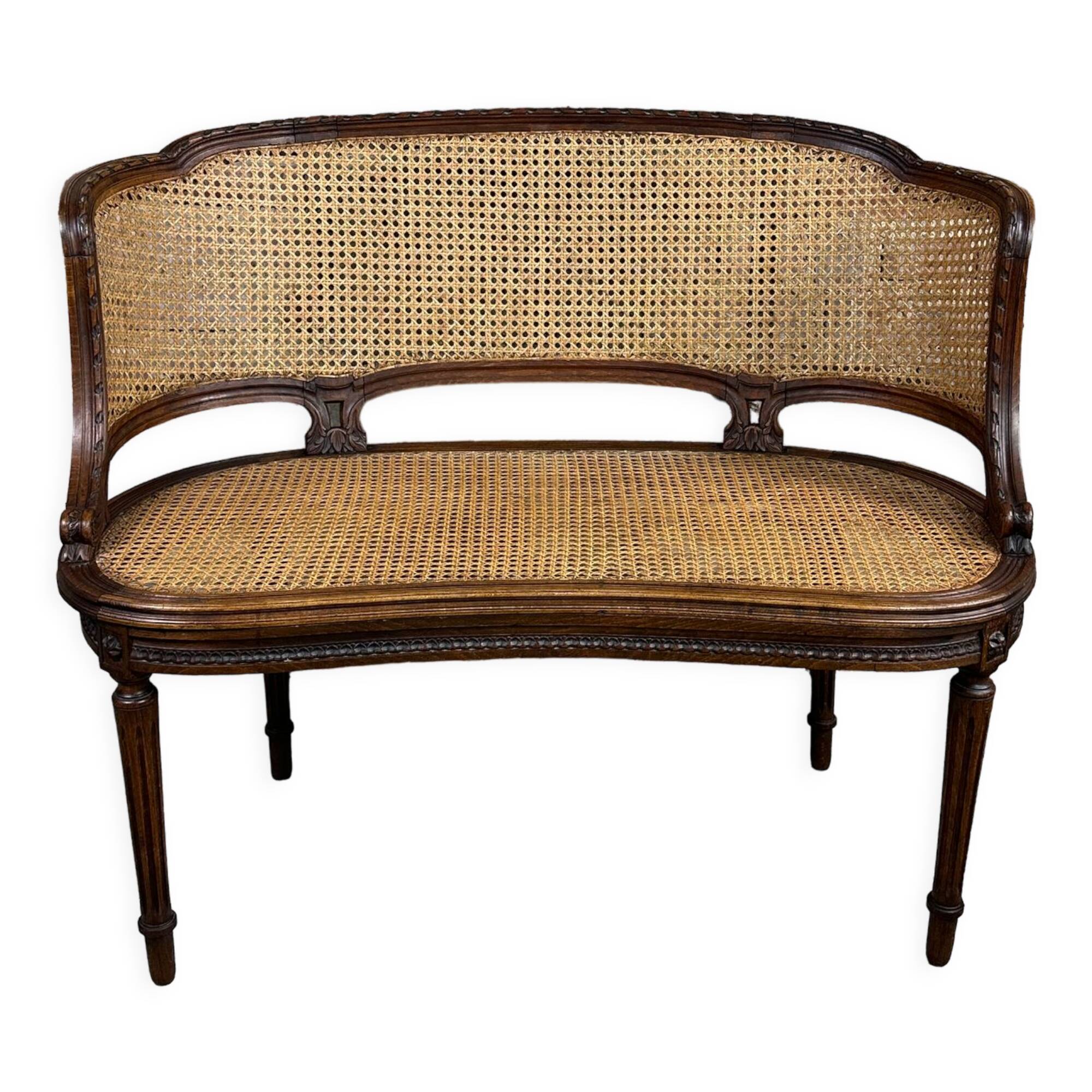 Louis XVI style basket bench