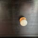 Commode vintage noir en pin peinte à la main