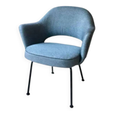 Fauteuil Conférence de Eero Saarinen pour Knoll, retapissé