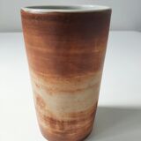 Vintage vase in enamelled stoneware La Colombe. Atelier Madeleine Brault.70s. 1970