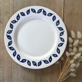 Flat plates blue leaves