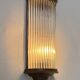 Vintage wall sconce, copper and glass, France, 1940