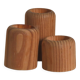 Trio of vintage Scandinavian wooden candle holders