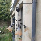 3-spoke glass paste chandelier