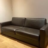 Canape convertible Vibieffe squadroletto 2020 brown leather