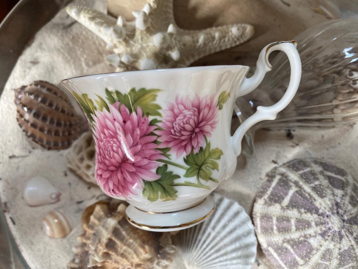 Porcelain cup and sub-cup "November" stamped "Royal Albert"
