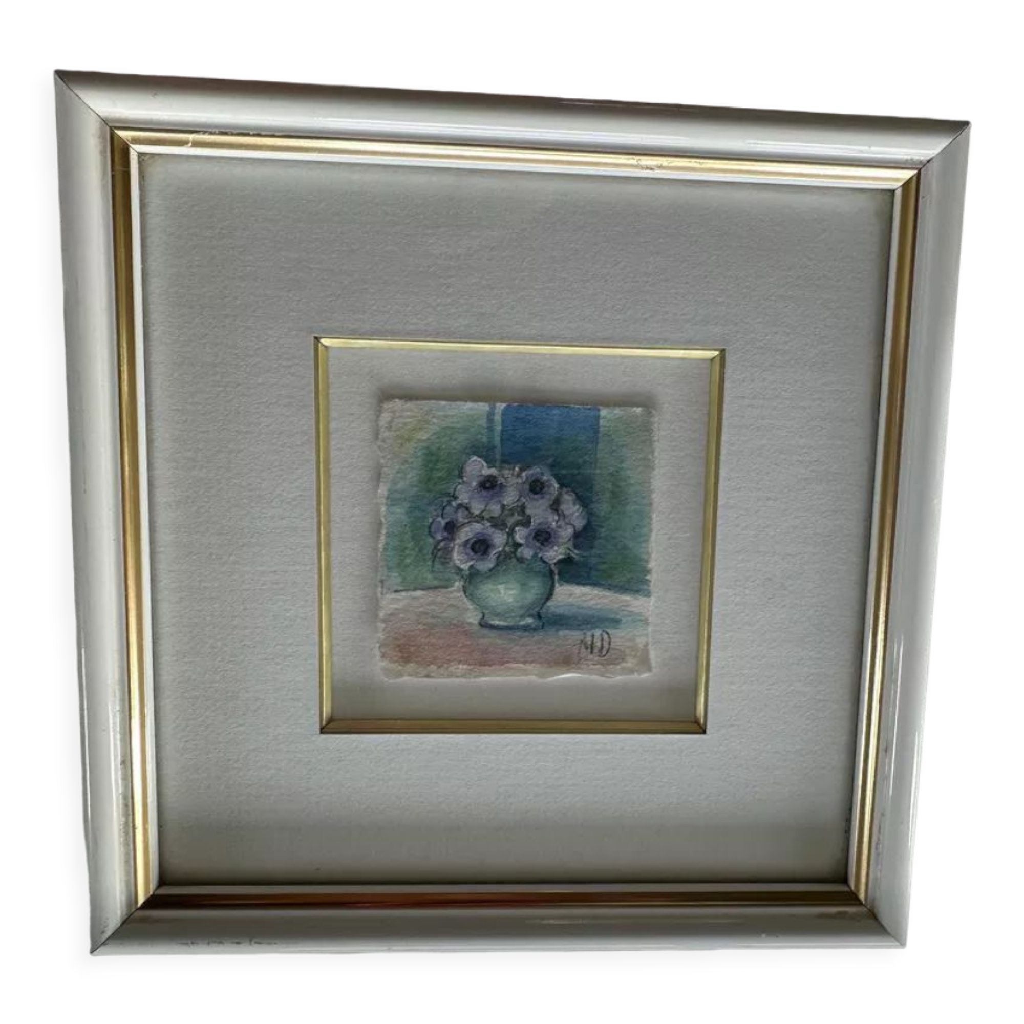 Aquarelle "anémones" Maryse Delarue