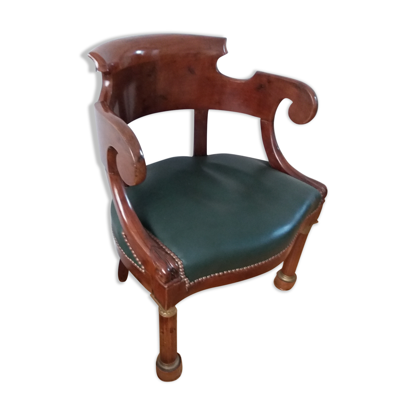 Massive acajou empire style armchair