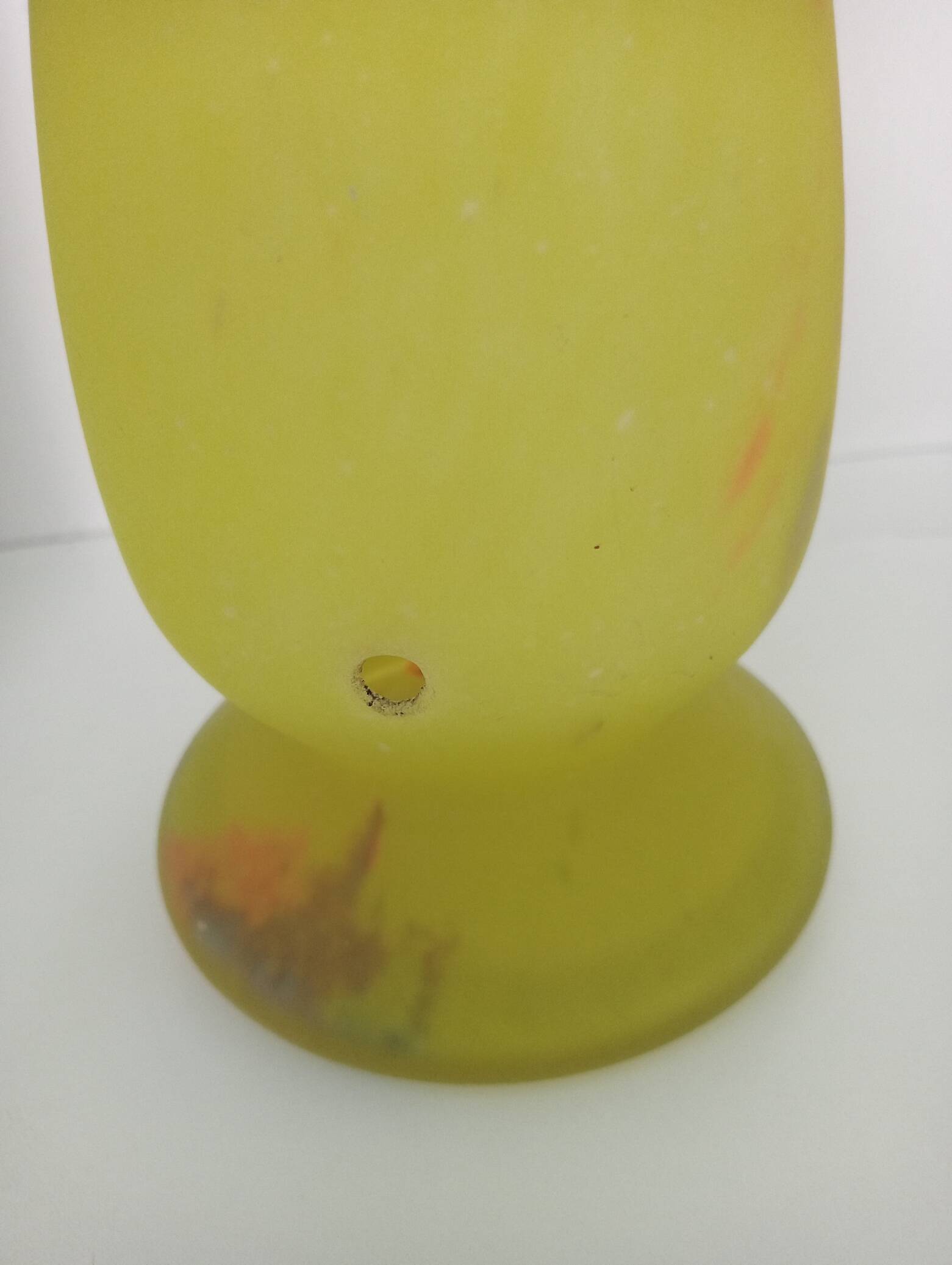 Art Nouveau glass paste lamp base