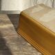 Large ceramic terrine dish in honey and caramel colour H10 L29